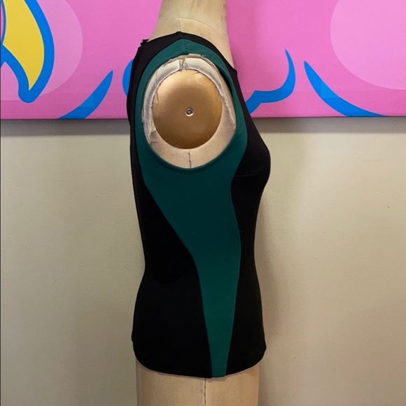 Intermix Black Green BodyCon Top - Picture 4 of 10
